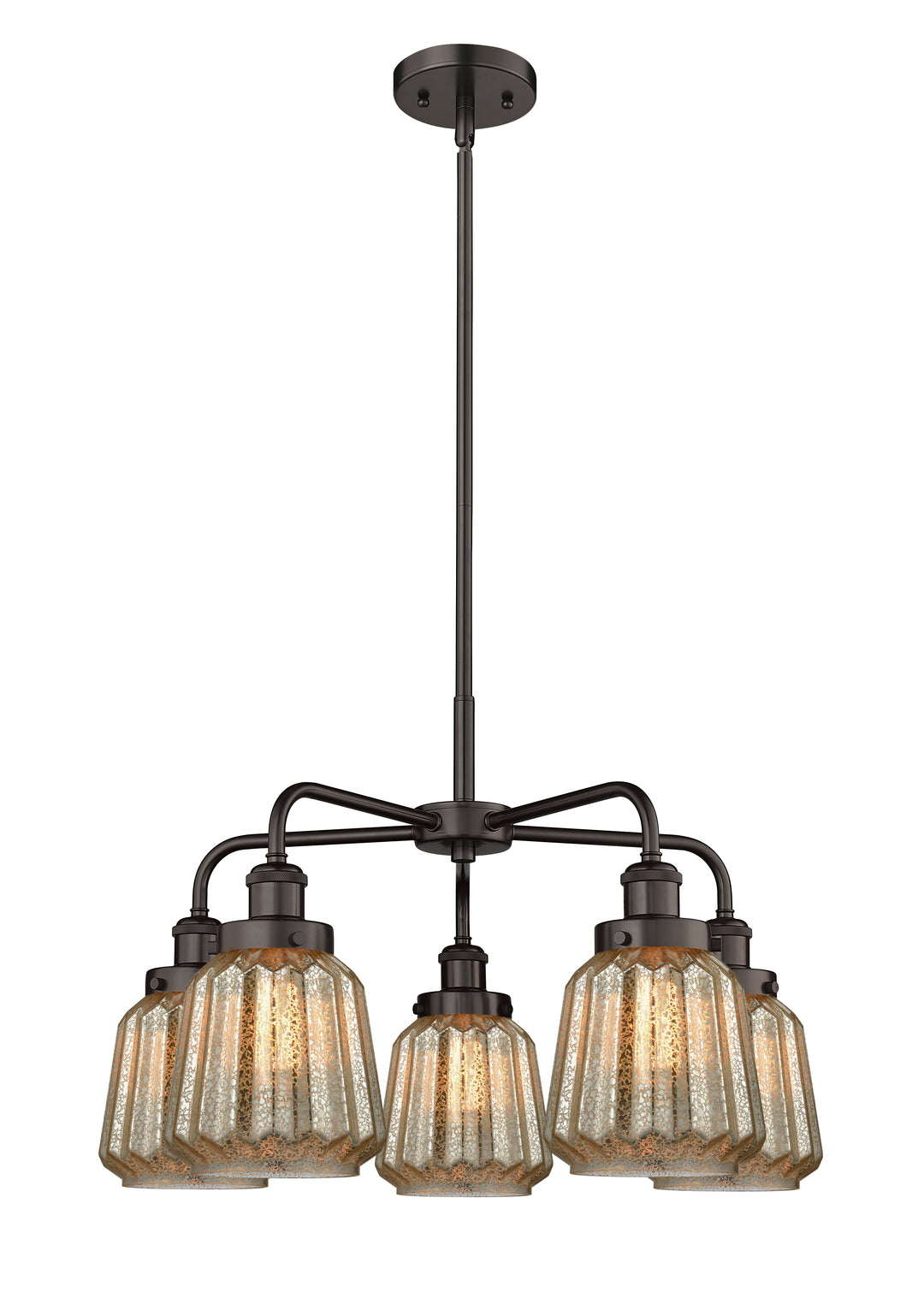 Innovations Lighting Chatham Chandelier - Oil Rubbed Bronze Chandeliers Innovations Lighting Mercury ; Glass Type: Mercury; Ribbed  