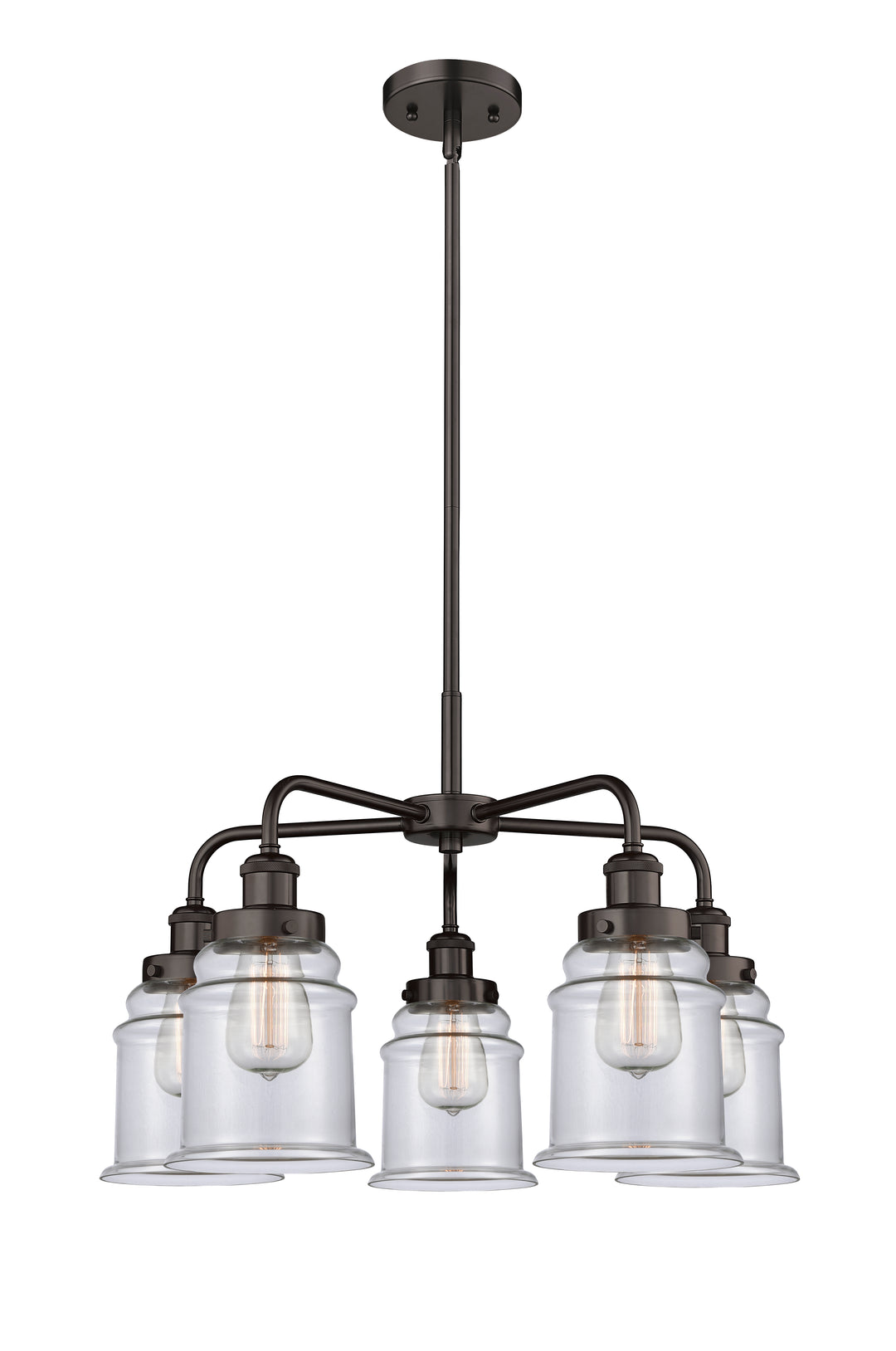 Innovations Lighting Canton 6" Chandelier Chandeliers Innovations Lighting Oil Rubbed Bronze Clear ; Glass Type: Clear 