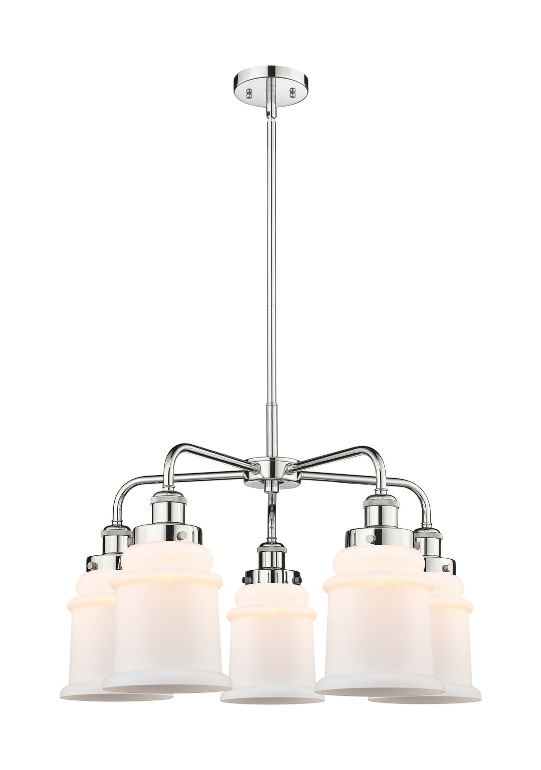 Innovations Lighting Canton 6" Chandelier Chandeliers Innovations Lighting Polished Chrome Matte White ; Glass Type: Frosted 