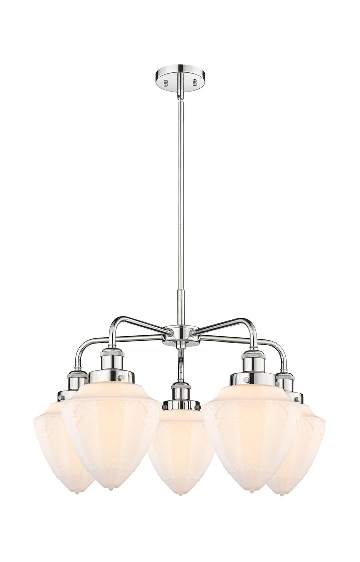 Innovations Lighting Bullet 7" Chandelier Chandeliers Innovations Lighting Polished Chrome Matte White ; Glass Type: Frosted 