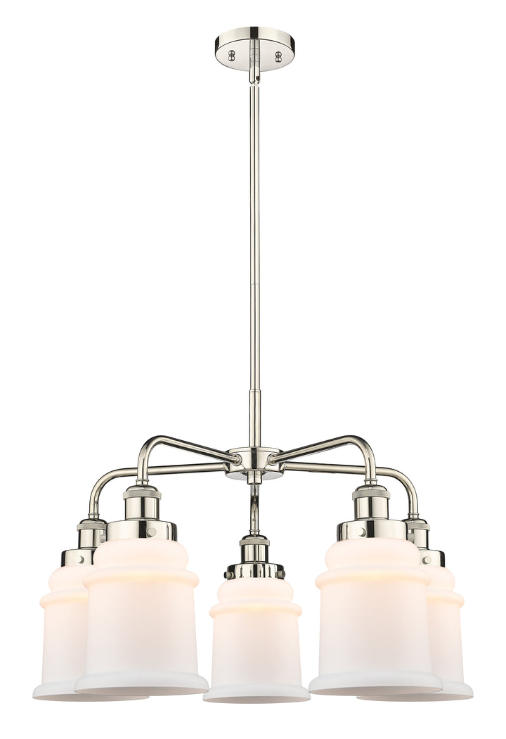 Innovations Lighting Canton 6" Chandelier Chandeliers Innovations Lighting Polished Nickel Matte White ; Glass Type: Frosted 