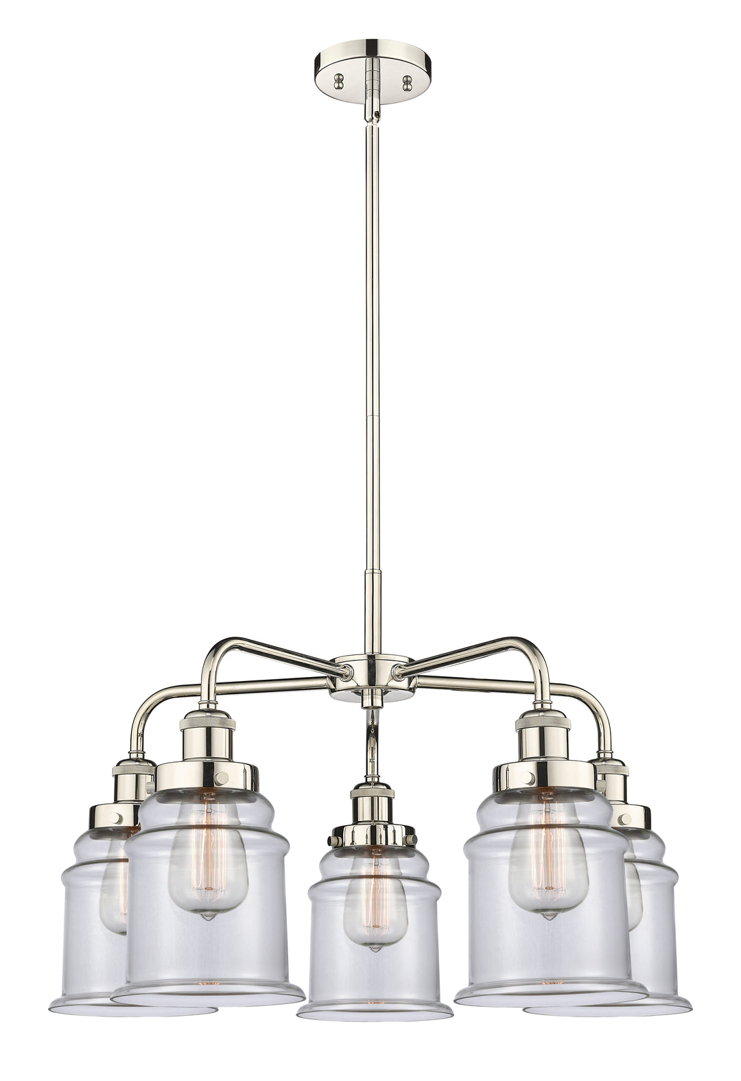 Innovations Lighting Canton 6" Chandelier Chandeliers Innovations Lighting Polished Nickel Clear ; Glass Type: Clear 