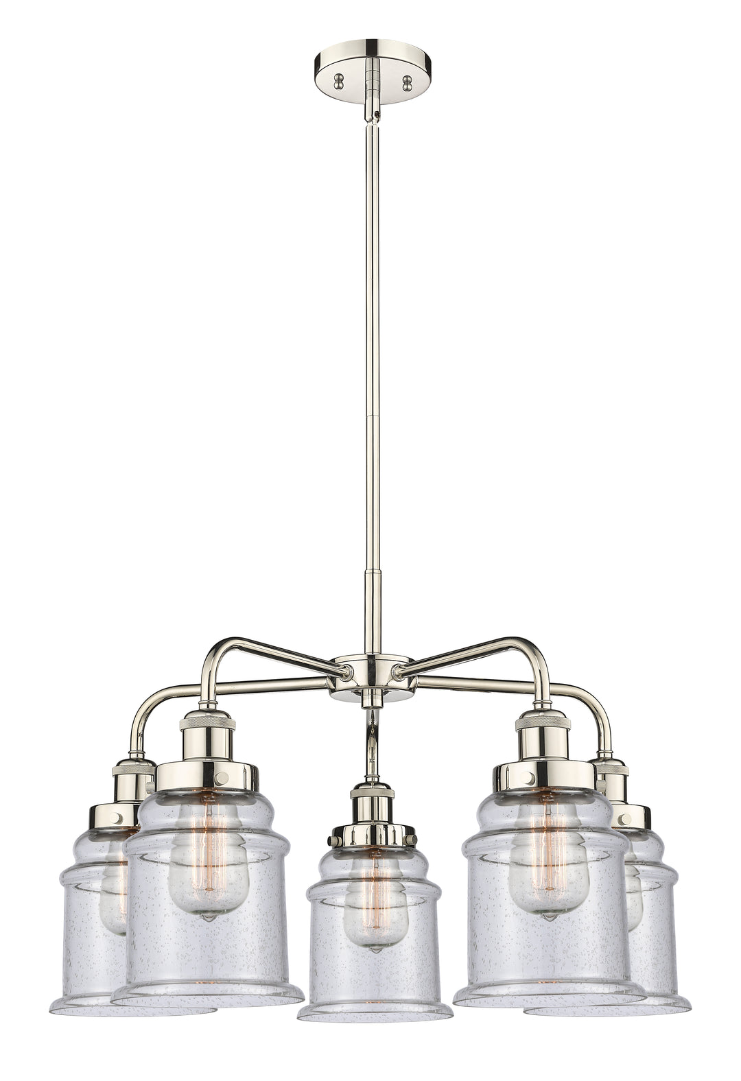 Innovations Lighting Canton 6" Chandelier Chandeliers Innovations Lighting Polished Nickel Seedy ; Glass Type: Seeded 