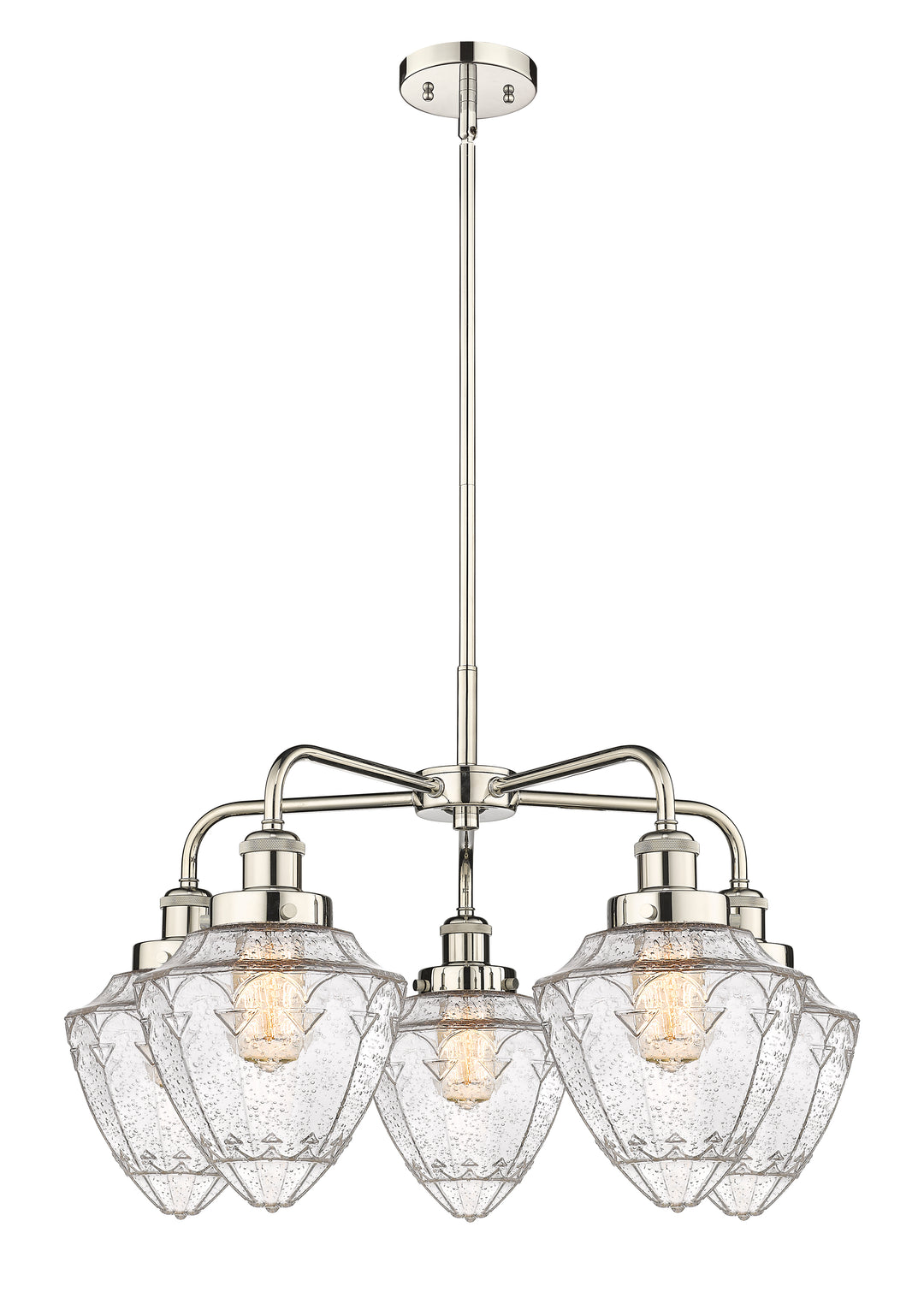 Innovations Lighting Bullet 7" Chandelier Chandeliers Innovations Lighting Polished Nickel Seedy ; Glass Type: Seeded 