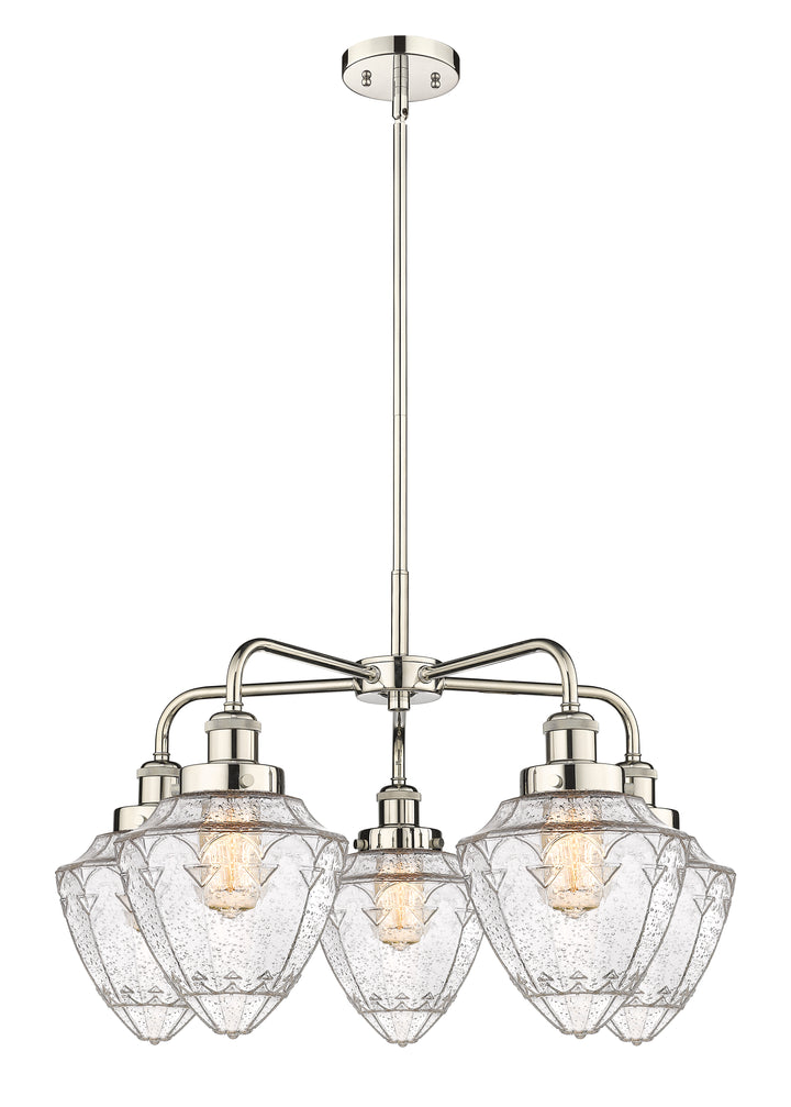 Innovations Lighting Bullet 7" Chandelier Chandeliers Innovations Lighting Polished Nickel Seedy ; Glass Type: Seeded 