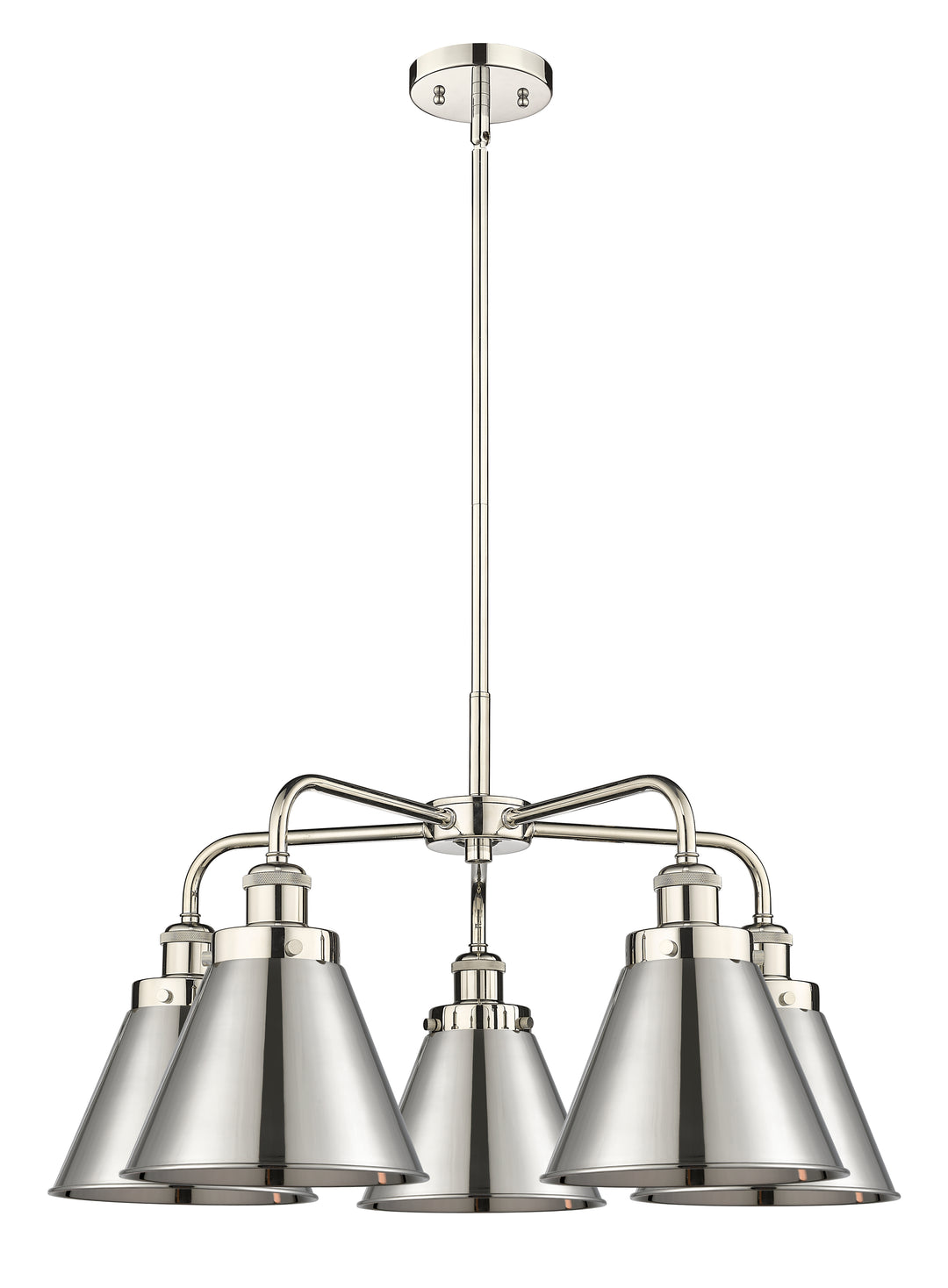 Innovations Lighting Appalachian 8" Chandelier Chandeliers Innovations Lighting Polished Nickel  