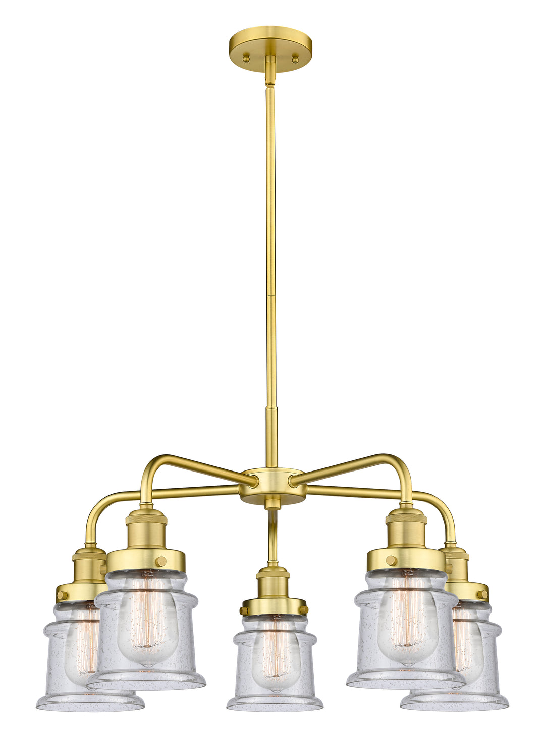 Innovations Lighting Canton Chandelier Chandeliers Innovations Lighting Satin Gold Seedy ; Glass Type: Seeded 