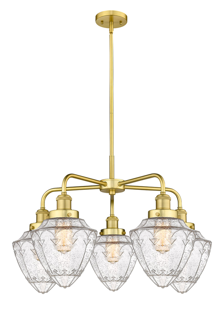 Innovations Lighting Bullet 7" Chandelier Chandeliers Innovations Lighting Satin Gold Seedy ; Glass Type: Seeded 