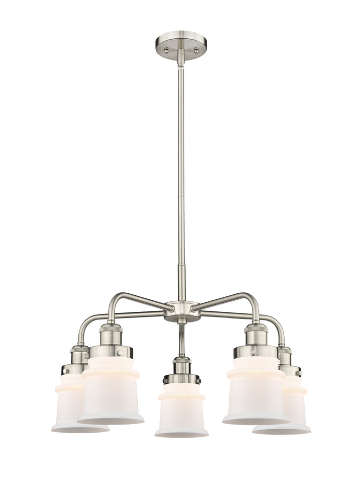 Innovations Lighting Canton Chandelier Chandeliers Innovations Lighting Satin Nickel Matte White ; Glass Type: Frosted 