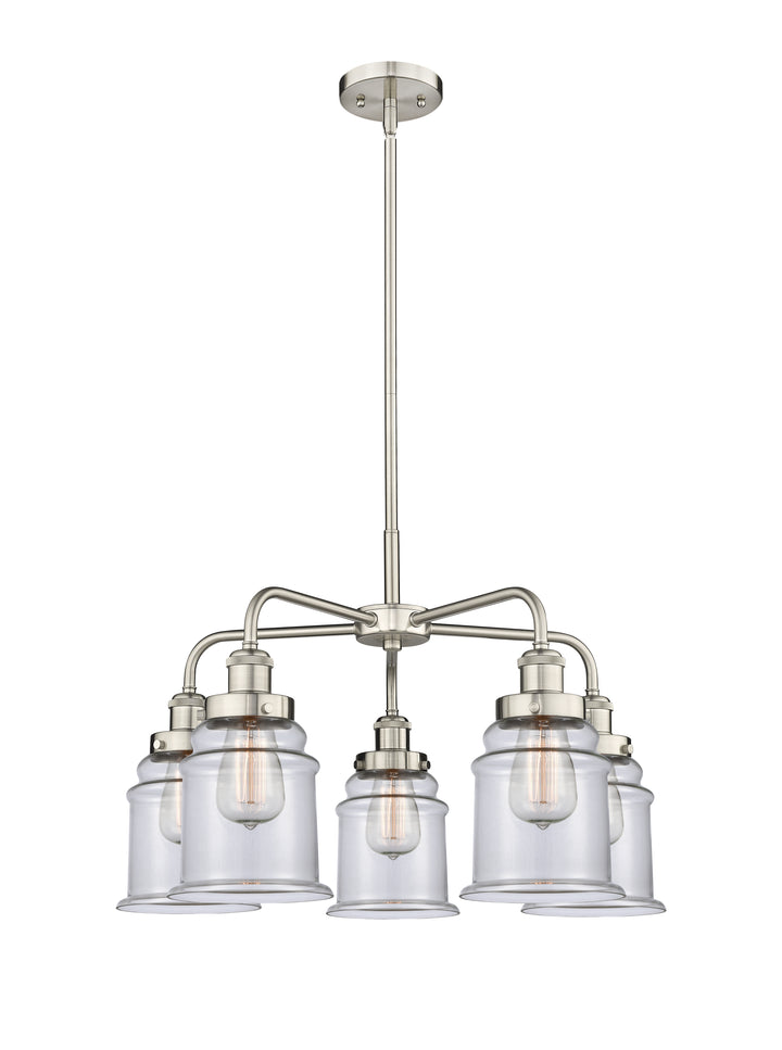 Innovations Lighting Canton 6" Chandelier Chandeliers Innovations Lighting Satin Nickel Clear ; Glass Type: Clear 