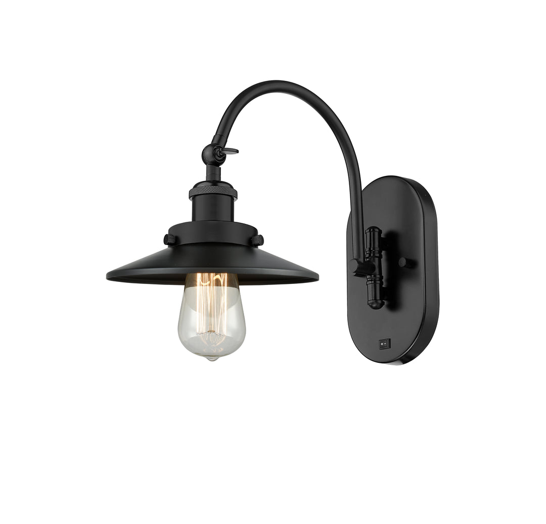 Innovations Lighting Railroad 8" Sconce - Matte Black Wall Sconces Innovations Lighting Default Title  