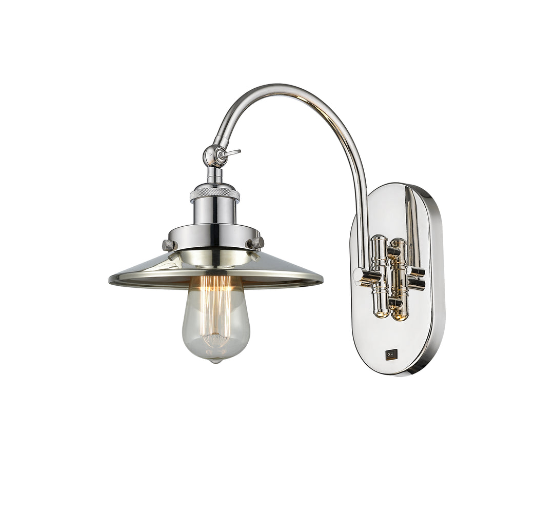 Innovations Lighting Railroad 8" Sconce - Polished Nickel Wall Sconces Innovations Lighting Default Title  