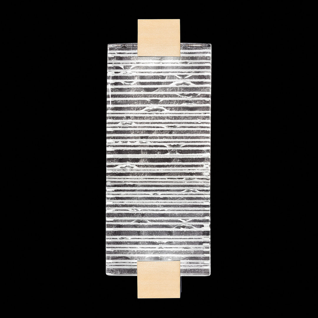 Fine Art Handcrafted Lighting Terra 15.75"H Sconce in Standard Soft Gold Leaf, Rake Clear (896650-35ST)