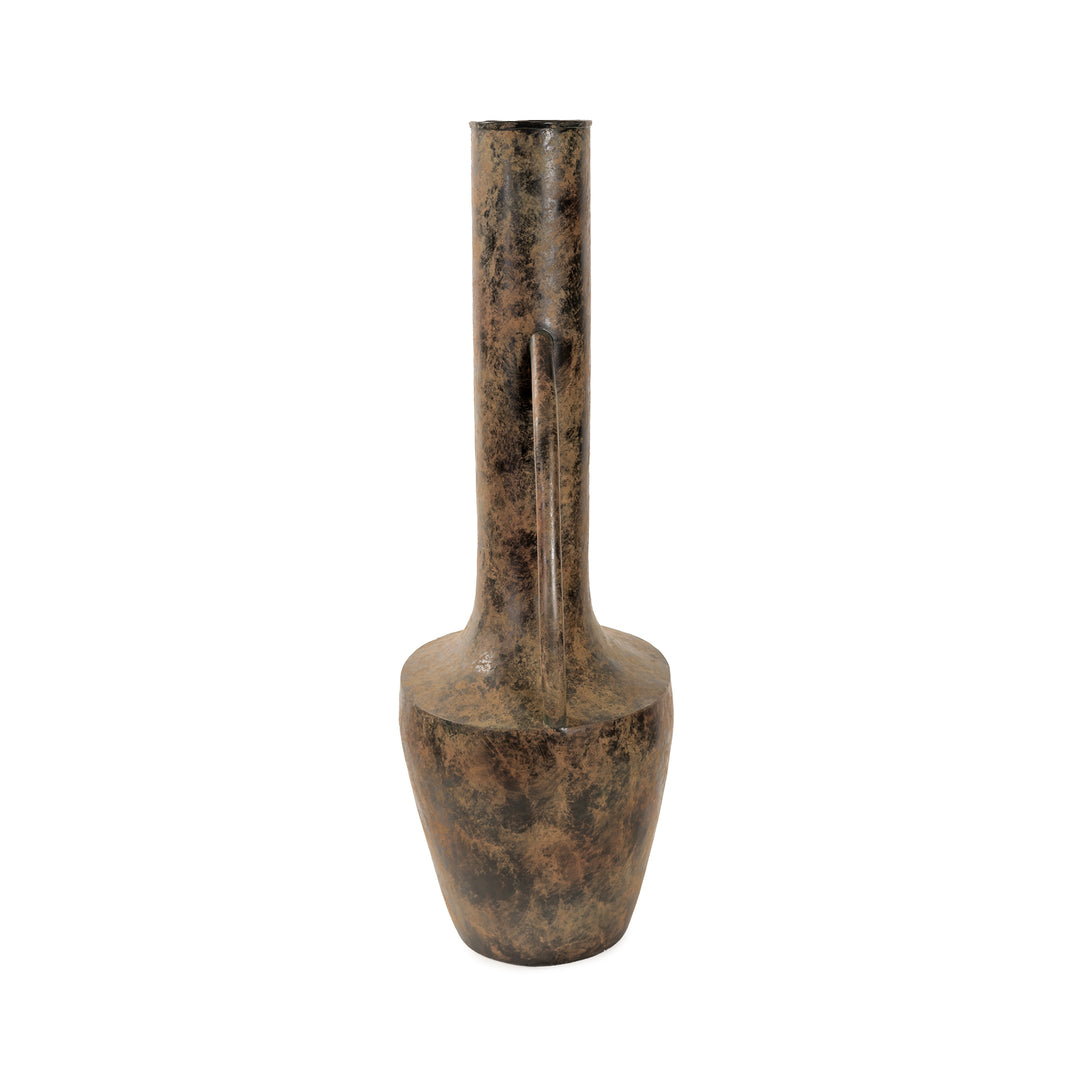 Howard Elliott Long Neck Strata Vase with Handle