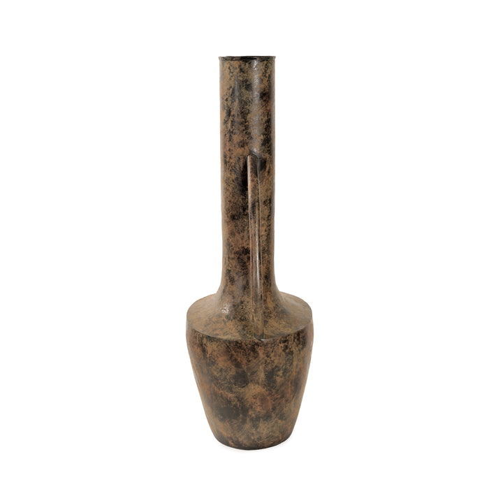 Howard Elliott Long Neck Strata Vase with Handle