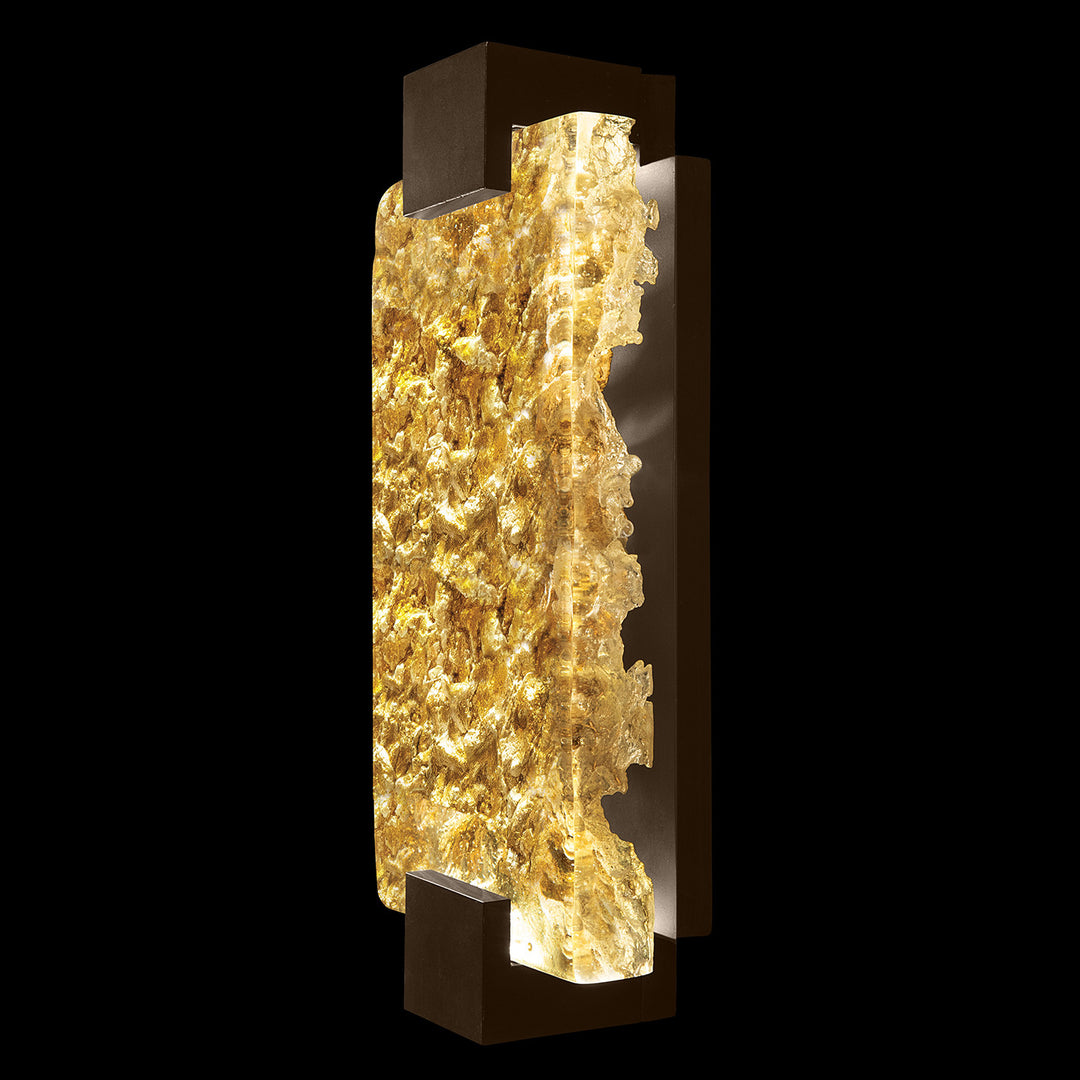 Fine Art Handcrafted Lighting Terra 15.75"H Sconce in Bronze, Gold Leaf (896650-42ST)