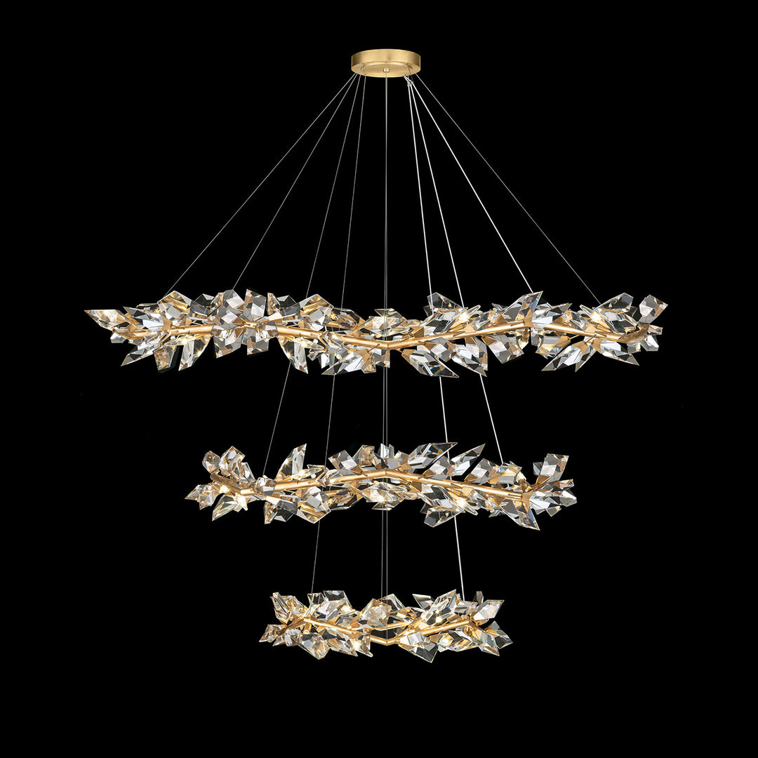 Fine Art Handcrafted Lighting Foret 71"W Round Pendant 921940 (Model 921940)