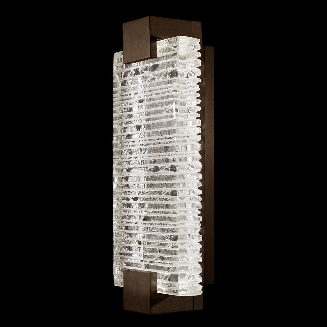 Fine Art Handcrafted Lighting Terra 15.75"H Sconce in Bronze, Rake Clear (896650-45ST)