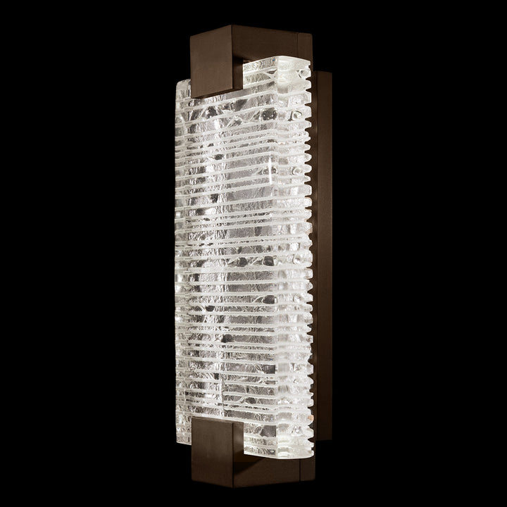 Fine Art Handcrafted Lighting Terra 15.75"H Sconce in Bronze, Rake Clear (896650-45ST)