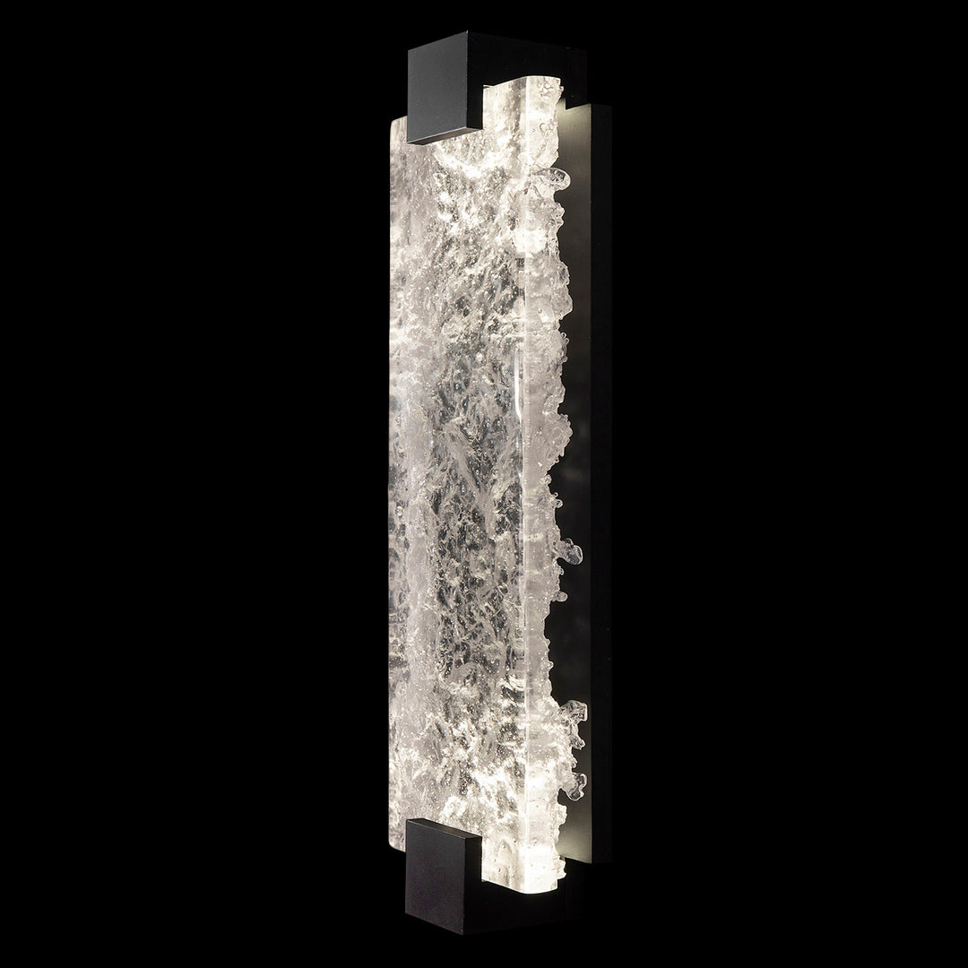 Fine Art Handcrafted Lighting Terra 21.75"H Sconce in Standard Black Iron, Clear (896750-11ST)