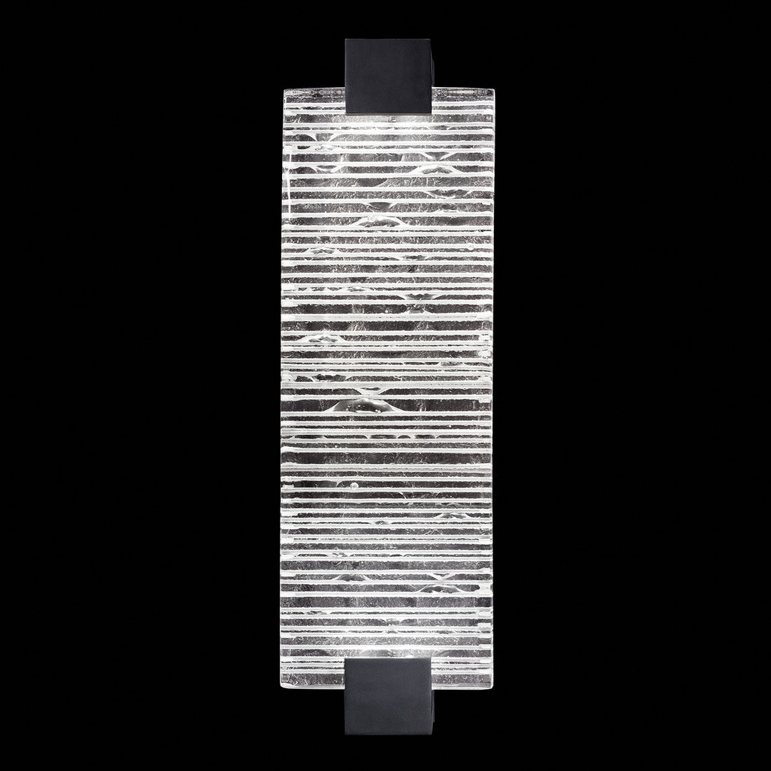 Fine Art Handcrafted Lighting Terra 21.75"H Sconce in Standard Black Iron, Rake Clear (896750-15ST)