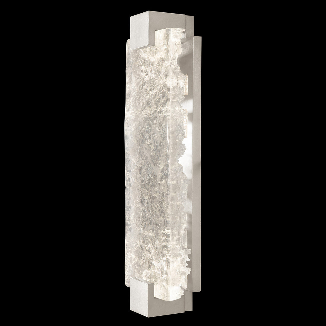 Fine Art Handcrafted Lighting Terra 21.75"H Sconce in Standard Silver Leaf, Clear (896750-21ST)