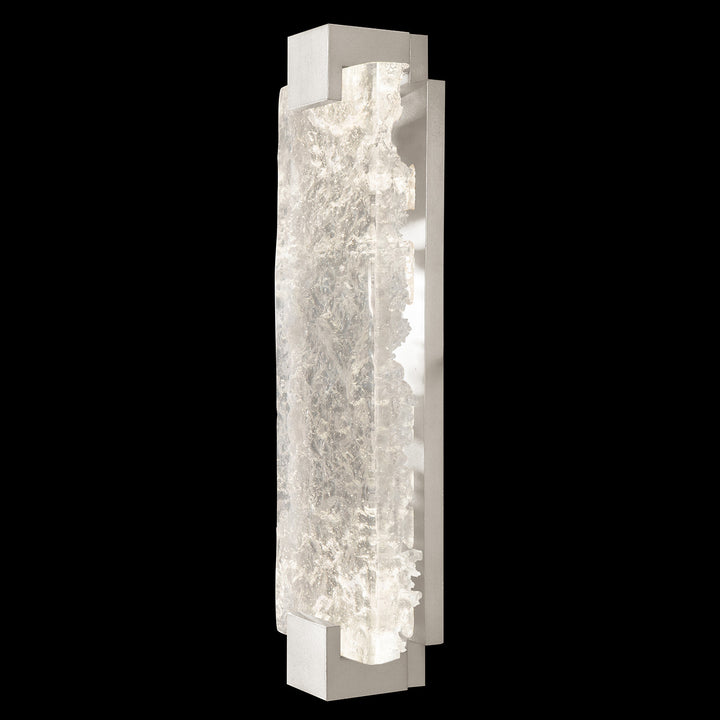 Fine Art Handcrafted Lighting Terra 21.75"H Sconce in Standard Silver Leaf, Clear (896750-21ST)
