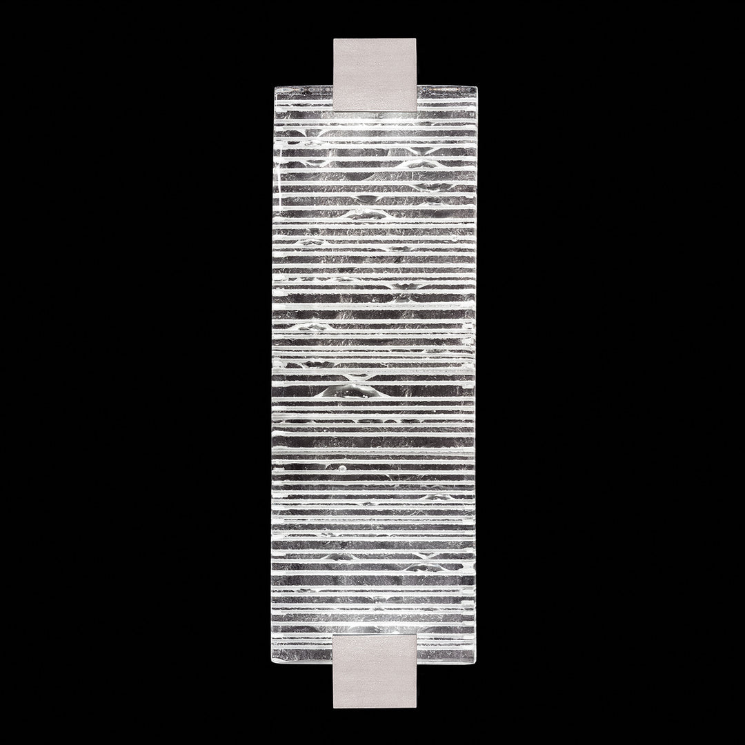 Fine Art Handcrafted Lighting Terra 21.75"H Sconce in Standard Silver Leaf, Rake Clear (896750-25ST)