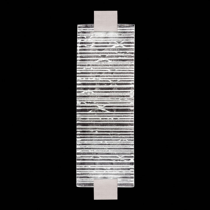 Fine Art Handcrafted Lighting Terra 21.75"H Sconce in Standard Silver Leaf, Rake Clear (896750-25ST)