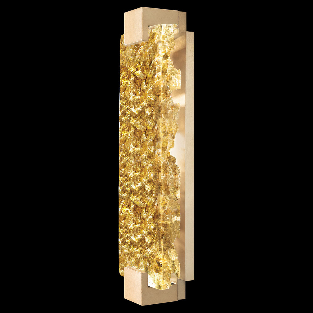 Fine Art Handcrafted Lighting Terra 21.75"H Sconce in Standard Soft Gold Leaf, Gold Leaf (896750-32ST)