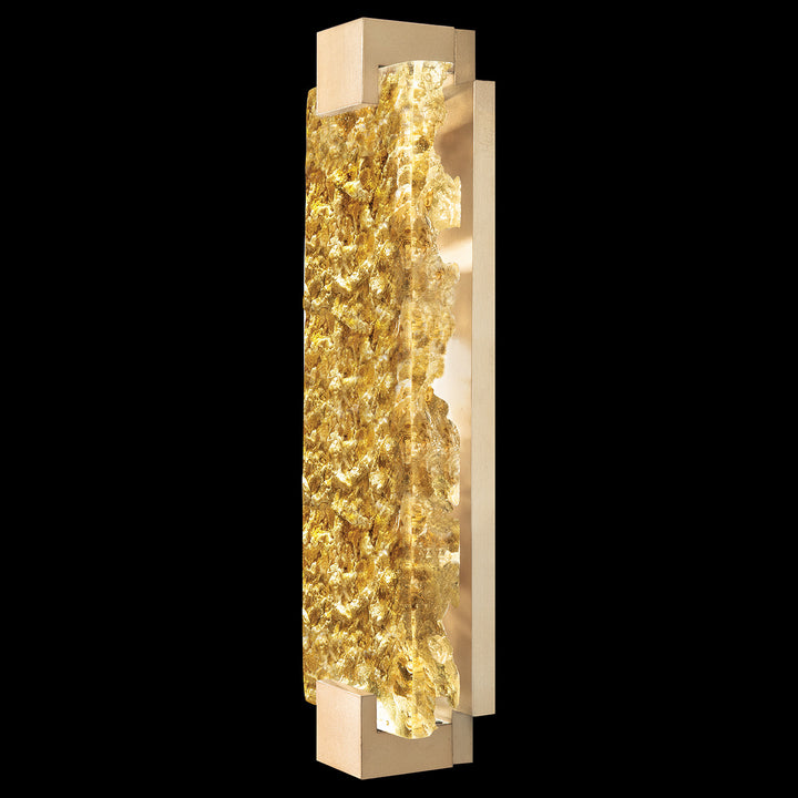 Fine Art Handcrafted Lighting Terra 21.75"H Sconce in Standard Soft Gold Leaf, Gold Leaf (896750-32ST)