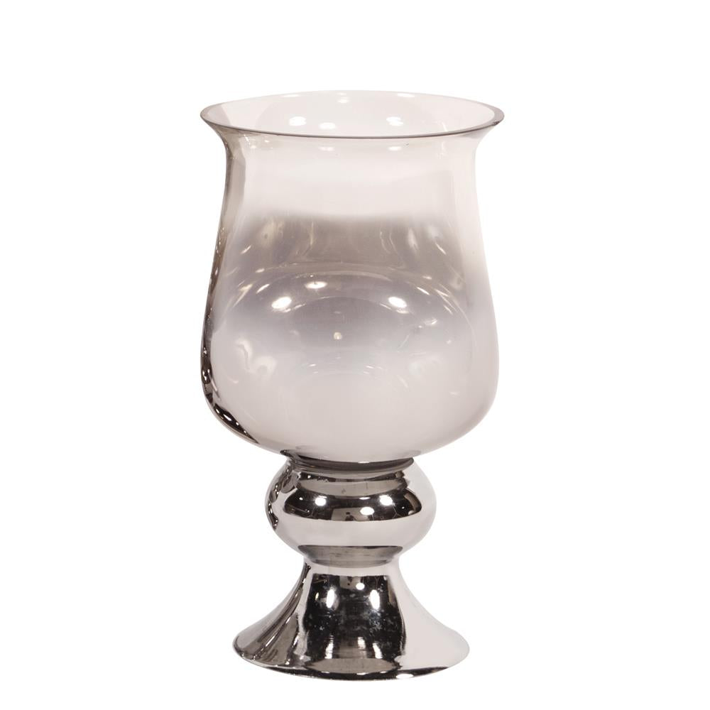 Howard Elliott Collection Smokey Glass Hurricane Small Vase