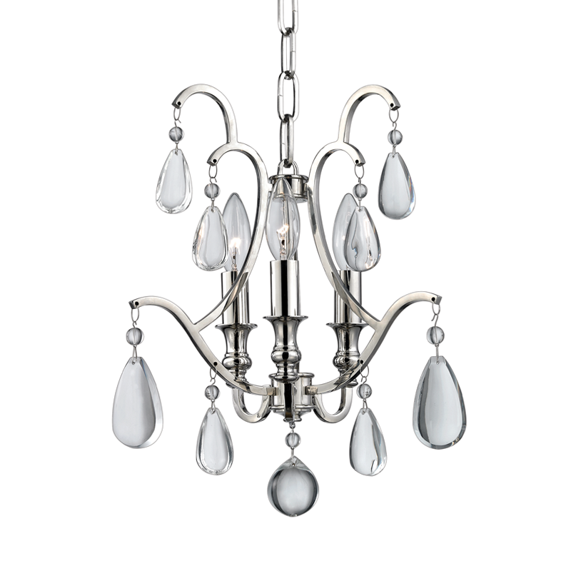 Hudson Valley Lighting Crawford Mini Chandelier Chandeliers Hudson Valley Lighting Polished Nickel  