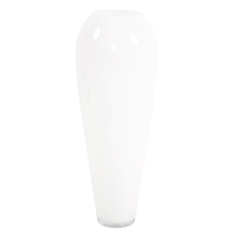 Howard Elliott Collection Hand Blown White Glass Oversized Vase - Small