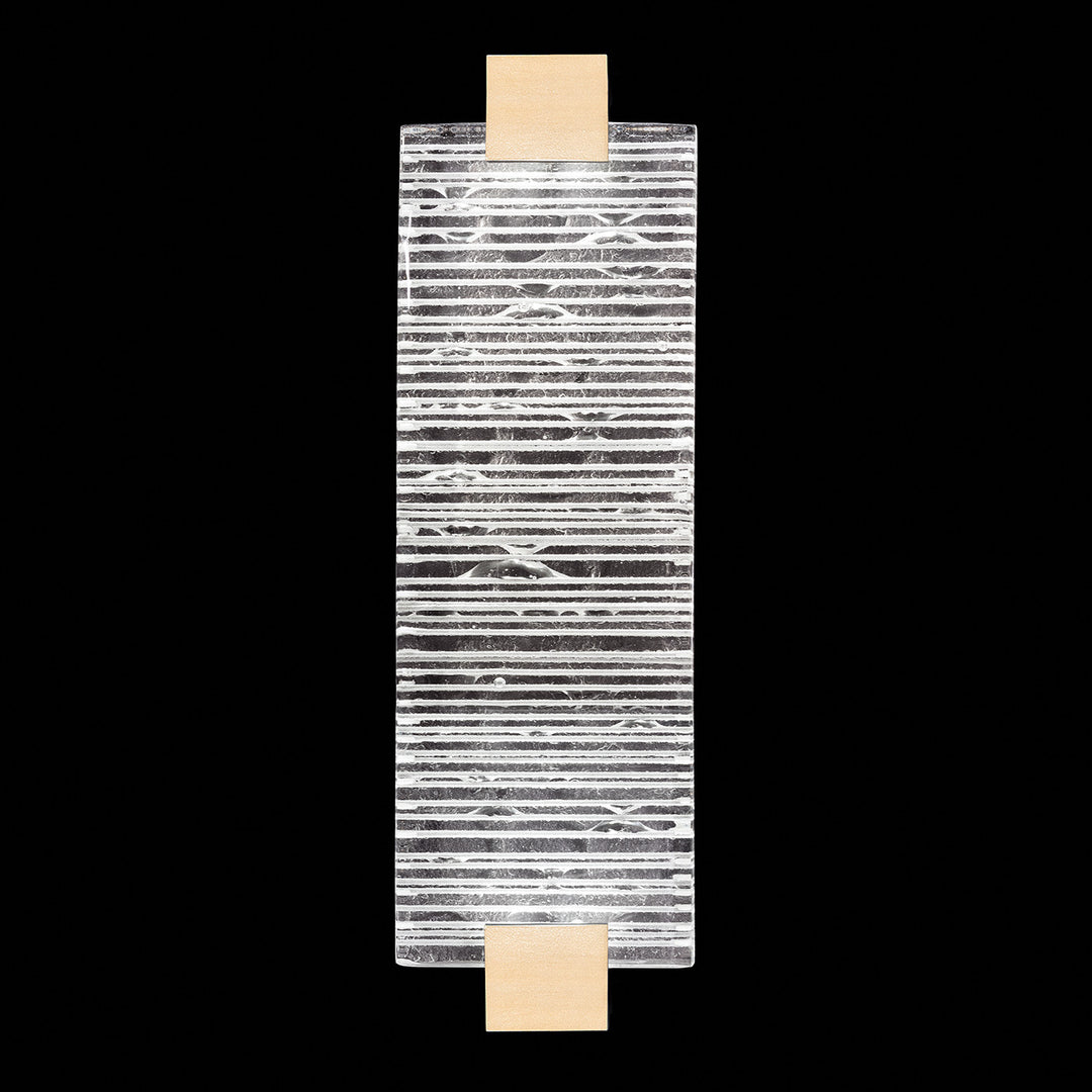 Fine Art Handcrafted Lighting Terra 21.75"H Sconce in Standard Soft Gold Leaf, Rake Clear (896750-35ST)