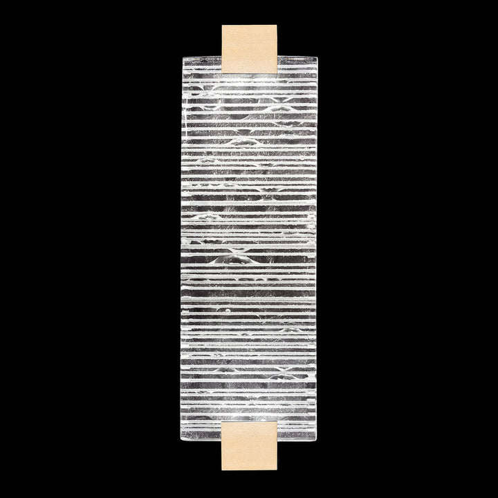 Fine Art Handcrafted Lighting Terra 21.75"H Sconce in Standard Soft Gold Leaf, Rake Clear (896750-35ST)