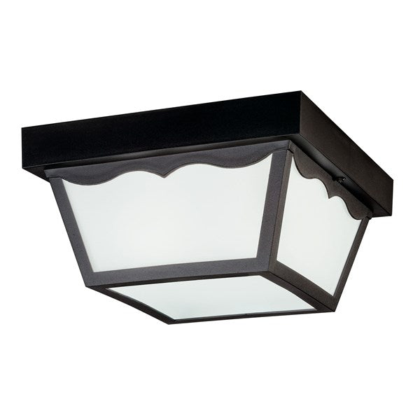 Kichler Outdoor Plastic Fixtures Outdoor Flush & Semi Flush Mt Outdoor Wall Lights Kichler Black 10.5x5.5