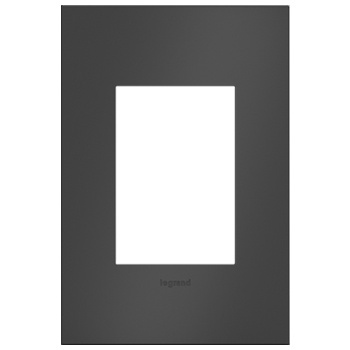 Legrand adorne Satin Black 1-Gang + wall plate