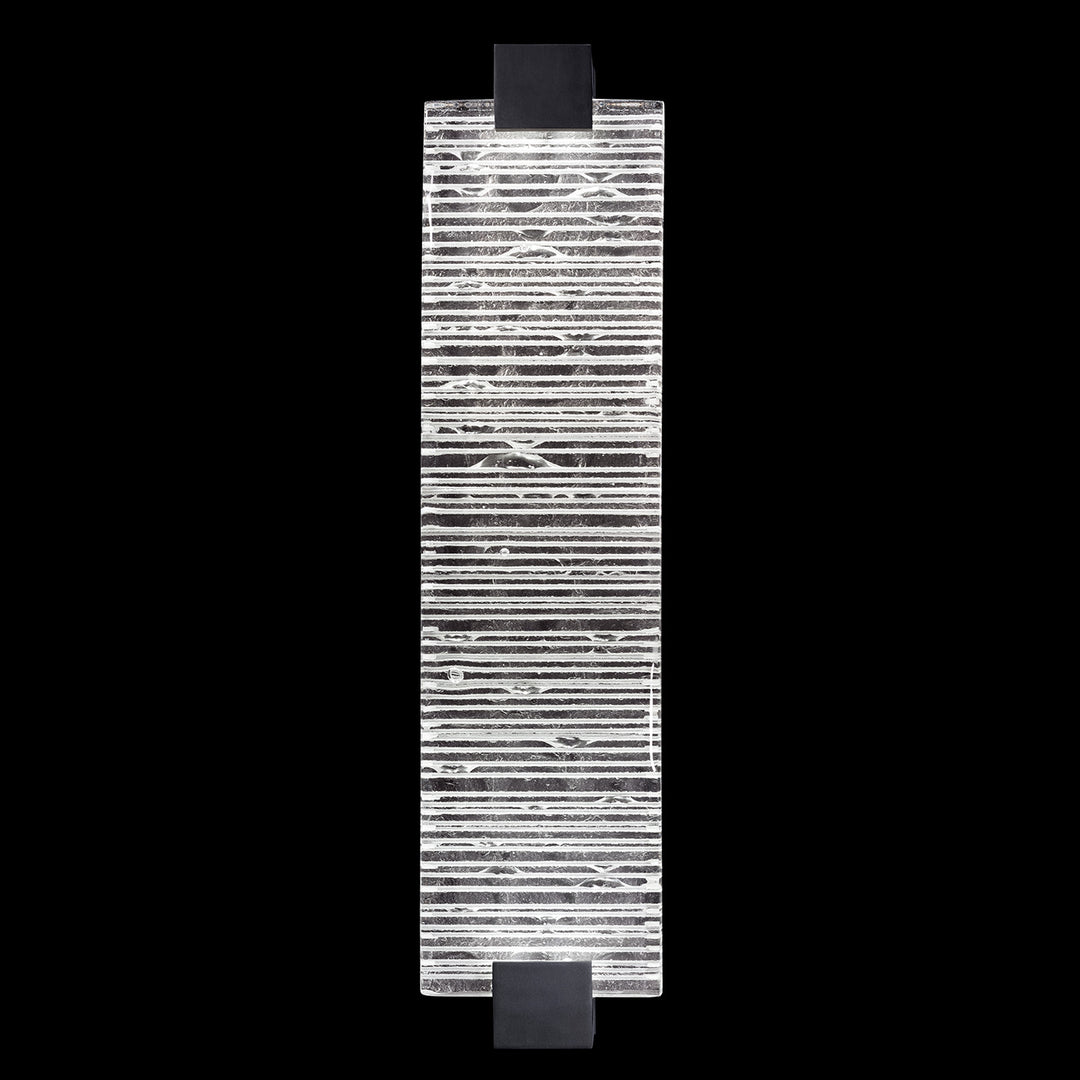 Fine Art Handcrafted Lighting Terra 27.75"H Sconce in Standard Black Iron, Rake Clear (896850-15ST)