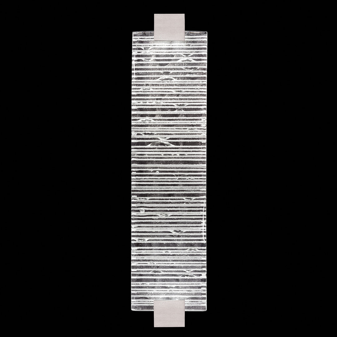 Fine Art Handcrafted Lighting Terra 27.75"H Sconce in Standard Silver Leaf, Rake Clear (896850-25ST)
