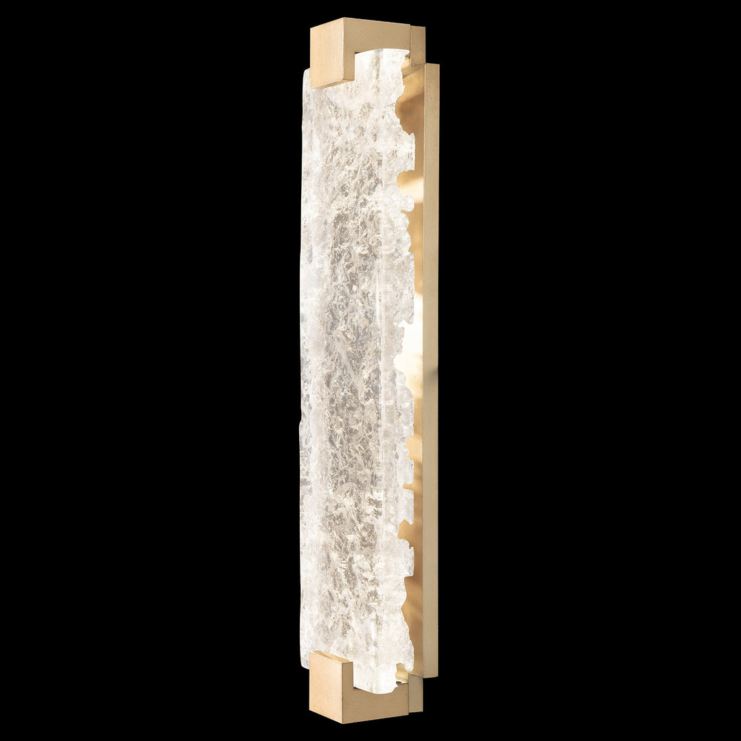 Fine Art Handcrafted Lighting Terra 27.75"H Sconce in Standard Soft Gold Leaf, Clear (896850-31ST)