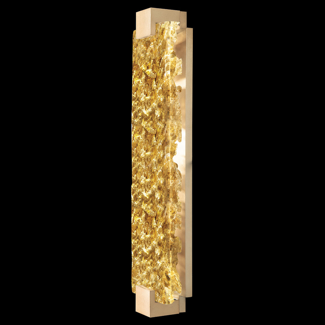 Fine Art Handcrafted Lighting Terra 27.75"H Sconce in Standard Soft Gold Leaf, Gold Leaf (896850-32ST)