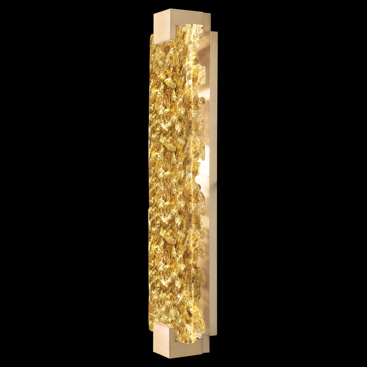 Fine Art Handcrafted Lighting Terra 27.75"H Sconce in Standard Soft Gold Leaf, Gold Leaf (896850-32ST)