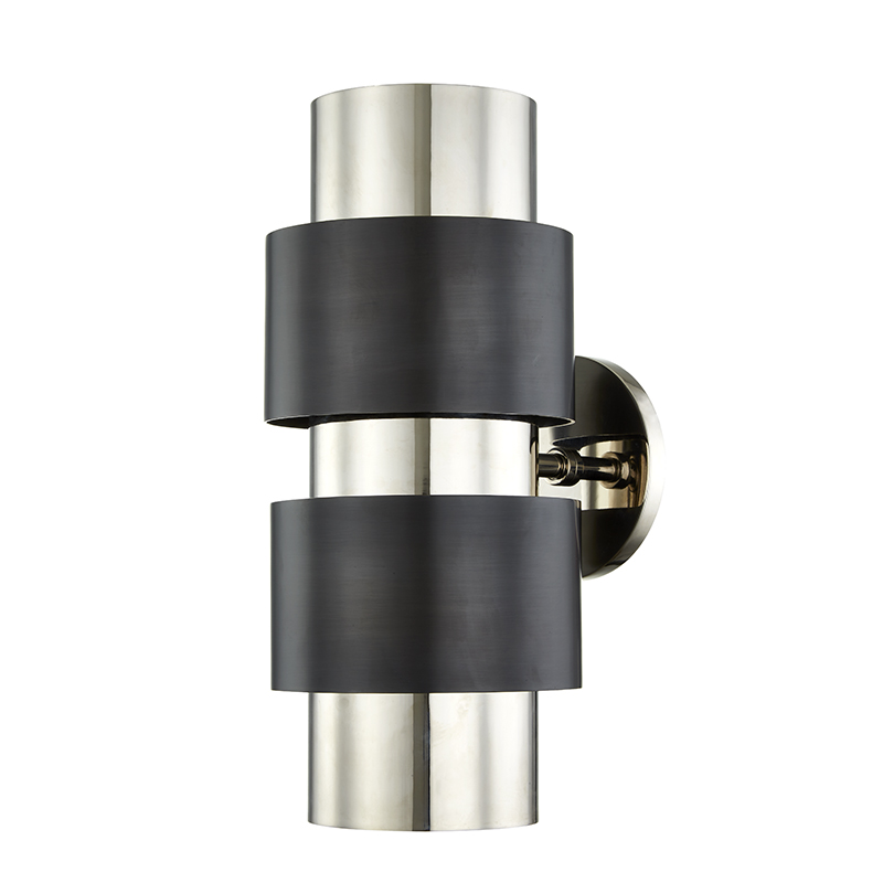 Hudson Valley Lighting Cyrus Wall Sconce Wall Sconces Hudson Valley Lighting Polished Nickel/old Bronze Combo  