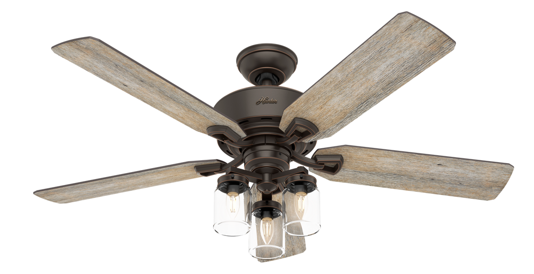 Hunter 52 inch Devon Park Ceiling Fan with LED Light Kit and Handheld Remote Indoor Ceiling Fans Hunter   