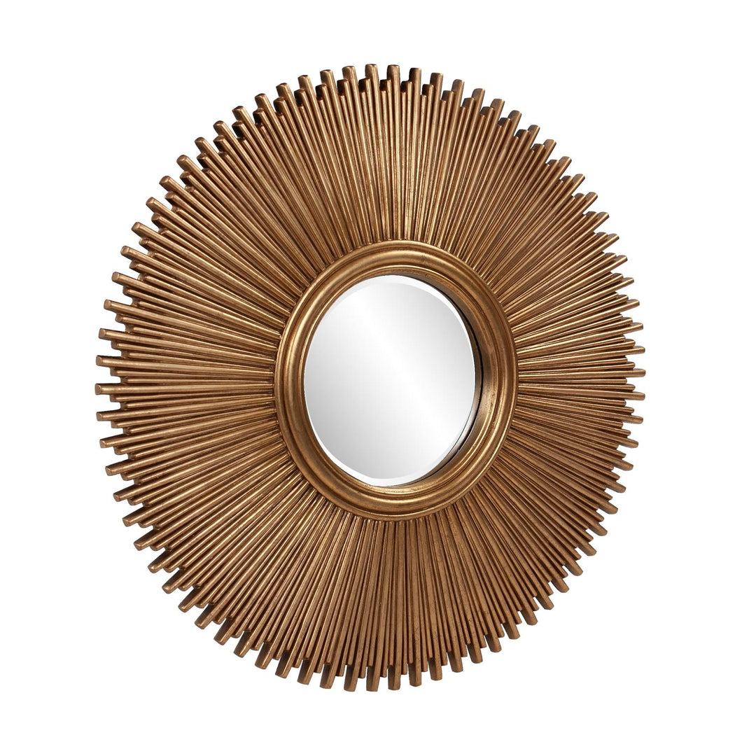 Howard Elliott Midsized Singapore Mirror in Gold Leaf