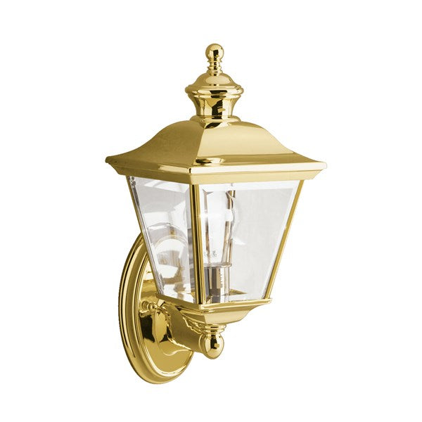 Kichler Bay Shore Outdoor Wall Outdoor Wall Lights Kichler Polished Brass 9.25x20