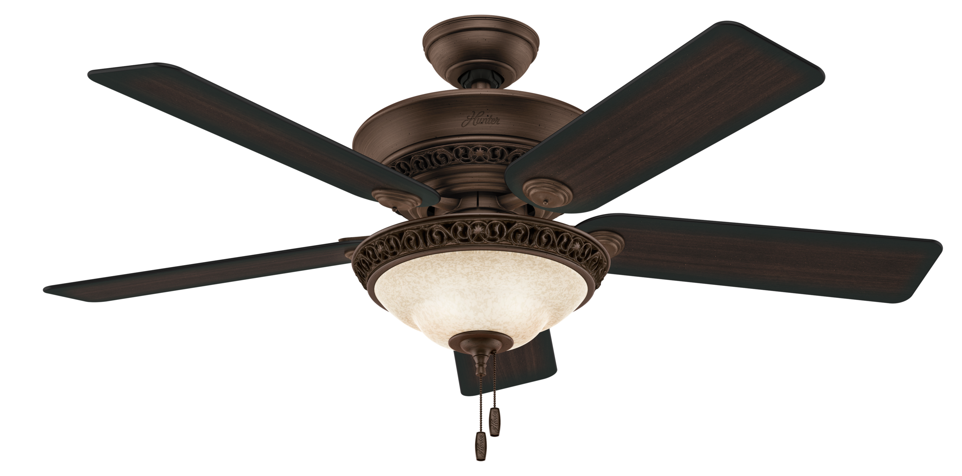 Hunter 52 inch Italian Countryside Ceiling Fan with LED Light Kit and Pull Chain Ceiling Fan Hunter   