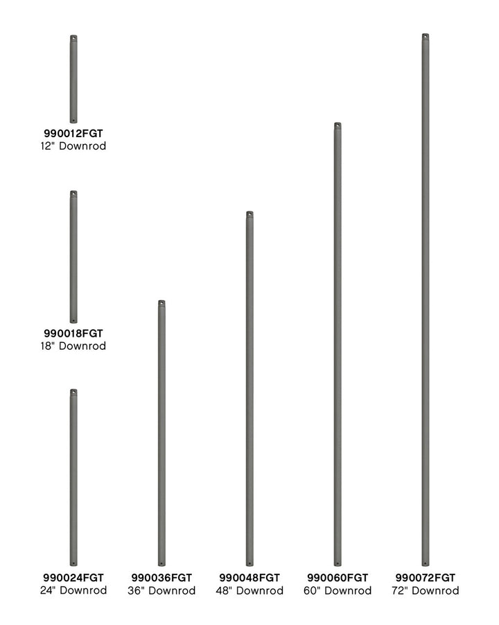 Hinkley 12" Downrod Fan Accessories Hinkley Graphite  