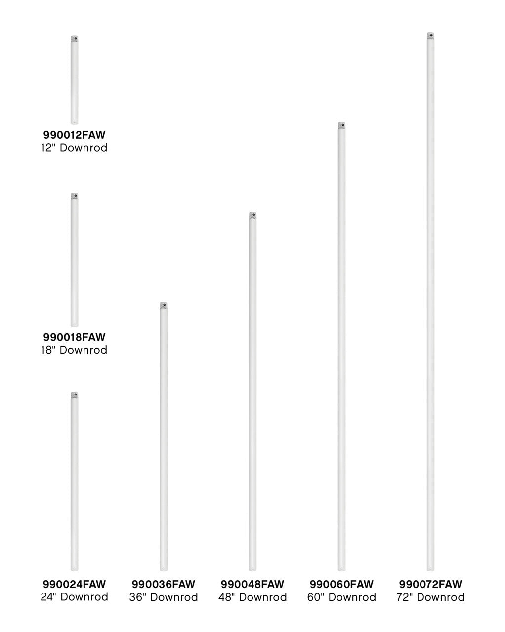 Hinkley 36" Downrod Fan Accessories Hinkley Appliance White  